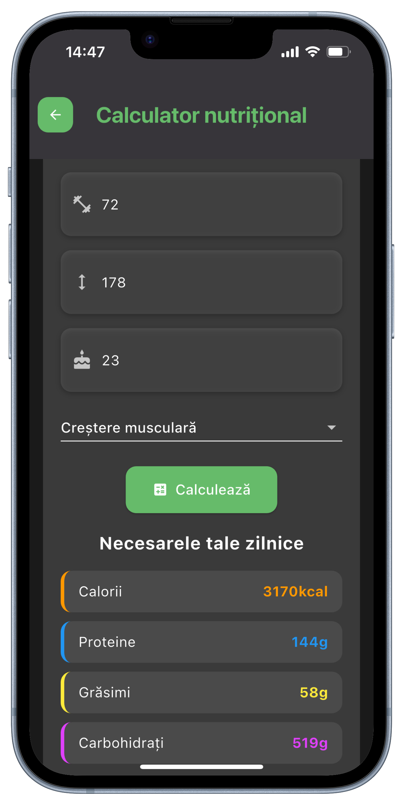 Nutrition Calculator